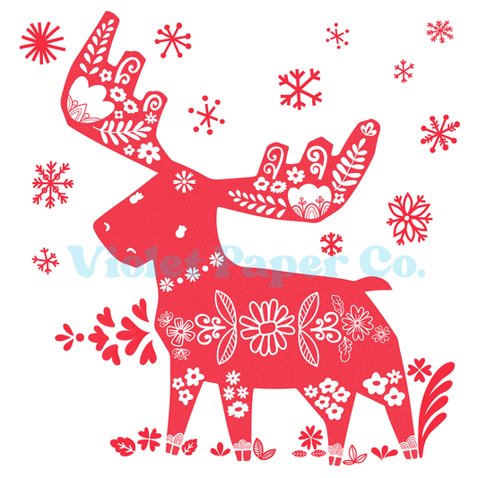 Moose in the Snow - Art Print